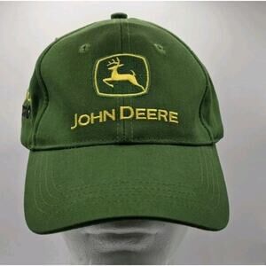John Deere Adults Green Circle Tractor Strapback Cap Hat Farm NWT Workwear